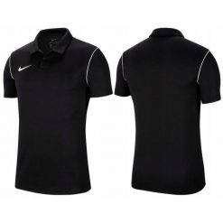Koszulka do piłki nożnej męska Nike Polo Park 20. Białe koszulki polo Nike, m, bez wzorów, bez kołnierzyka, bez ramiączek. Za 95.94 zł.