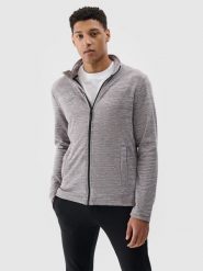 4F Polar ze stójką regular męski - szary 3XL. Szare bluzy z polaru 4F, na zimę, m, bez wzorów, z dzianiny, bez kaptura. Za 149.99 zł.