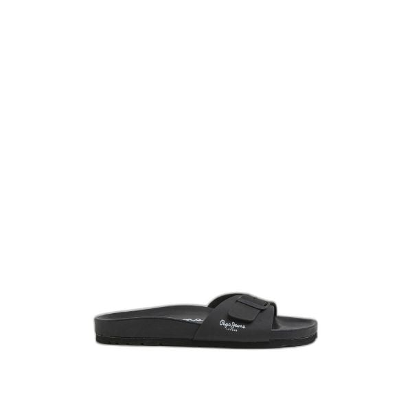 Sandały Pepe Jeans Bio Royal Single. Czarne sandały Pepe Jeans, z gumy, bez zapięcia. Za 238.20 zł.