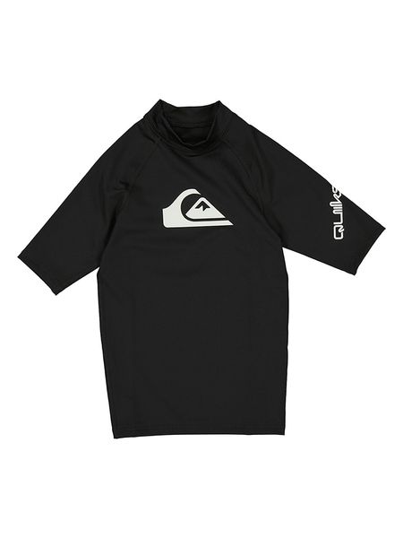 Quiksilver Koszulka kąpielowa w kolorze czarnym rozmiar: L. Czarne kąpielówki Quiksilver, l, bez wzorów, z materiału. Za 80.89 zł.