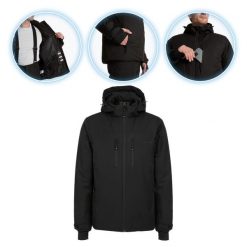 Kurtka narciarska męska KADVA Edge X Jacket. Czarne kurtki narciarskie i snowboardowe KADVA, m, bez wzorów, narciarskie. Za 249.99 zł.