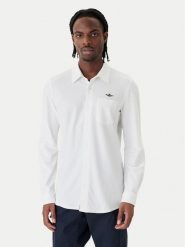 Aeronautica Militare Koszula 261CA1313UP00408 Biały Regular Fit. Białe koszule Aeronautica Militare, m, bez wzorów, z bawełny, bez kołnierzyka, bez ramiączek. Za 399.99 zł.