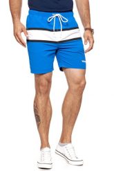 SPODENKI MĘSKIE WRANGLER SWIMSHORT TURKISH SEA W4B01WD86 112129083. Niebieskie szorty Wrangler, m, bez wzorów, z materiału. Za 129.99 zł.