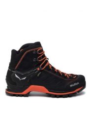 Salewa Trekkingi Mtn Trainer Mid Gtx GORE-TEX 63458-0985 Czarny. Czarne botki sznurowane Salewa, bez wzorów, z gore-texu, bez obcasa, bez zapięcia. Za 899.99 zł.