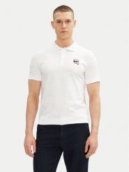 KARL LAGERFELD Polo 745710 500224 Biały Regular Fit. Białe koszulki polo KARL LAGERFELD, m, bez wzorów, z bawełny, bez kołnierzyka, bez ramiączek. Za 309.99 zł.