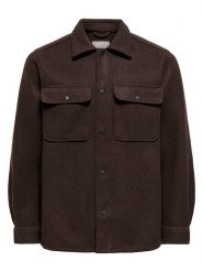ONLY & SONS Kurtka koszulowa "Ash" w kolorze brązowym rozmiar: S. Brązowe kurtki Only & Sons, s, bez wzorów, bez kaptura. Za 224.95 zł.