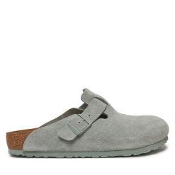 Klapki Birkenstock. Zielone klapki Birkenstock, z zamszu. Za 679.99 zł.