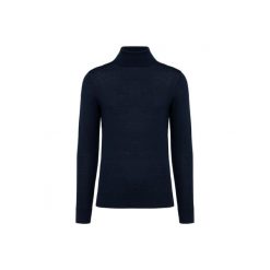 Sweter z merynosów z golfem Kariban Premium. Niebieskie swetry nierozpinane KARIBAN, m, bez wzorów, bez kołnierzyka, bez ramiączek. W wyprzedaży za 290.00 zł.