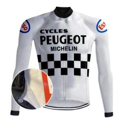 Vintage Cycling Jersey (Plecee) Peugeot Blanc - Redted. Czarne bluzy REDTED, xl, bez wzorów, z jersey, bez kaptura. Za 296.00 zł.