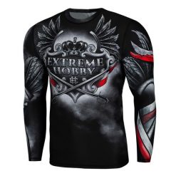 Koszulka sportowa męska Rashguard do MMA EXTREME HOBBY HUSSAR. Czarne bielizna termoaktywna EXTREME HOBBY, m, bez wzorów, z bawełny, bez ramiączek, na fitness i siłownię. Za 209.00 zł.