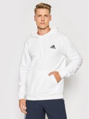 Adidas Bluza FeelCozy Hoodie H12211 Biały Regular Fit. Białe bluzy Adidas, m, bez wzorów, z bawełny, bez kaptura. Za 139.99 zł.