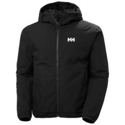 Kurtka uniwersalna męska Helly Hansen Ervik Ins Rain Jacket. Czarne kurtki Helly Hansen, na zimę, l, bez wzorów, z materiału, z kapturem. Za 728.50 zł.
