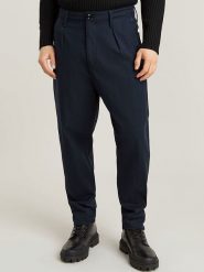 G-Star Spodnie chino - Tapered fit - w kolorze granatowym rozmiar: W34/L34. Niebieskie eleganckie spodnie G-Star, l, retro. Za 212.30 zł.