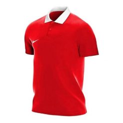Koszulka sportowa męska Nike Drifit Park 20. Czerwone t-shirty sportowe Nike, bez wzorów, bez ramiączek, do piłki nożnej. Za 152.75 zł.