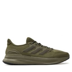 Buty do biegania adidas. Zielone buty do biegania Adidas, bez wzorów, bez zapięcia, do biegania. Za 249.99 zł.