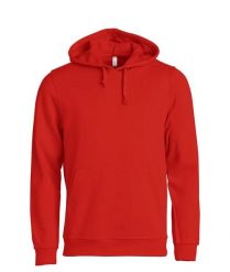 Clique Basic Hoody – bluza z kapturem unisex, materiał anty-pillingowy – red. Czerwone bluzy z kapturem CLIQUE, xs, bez wzorów, z bawełny, z kapturem. Za 173.55 zł.