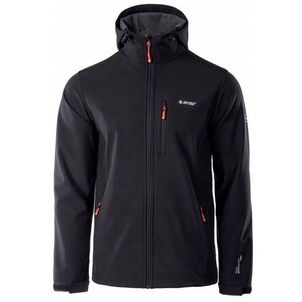 Kurtka męska Softshell Hi-Tec Caen - czarno-pomarańczowa, Rozmiar XL. Brązowe kurtki Hi-tec, m, bez wzorów, z polaru, bez kaptura. Za 184.99 zł.