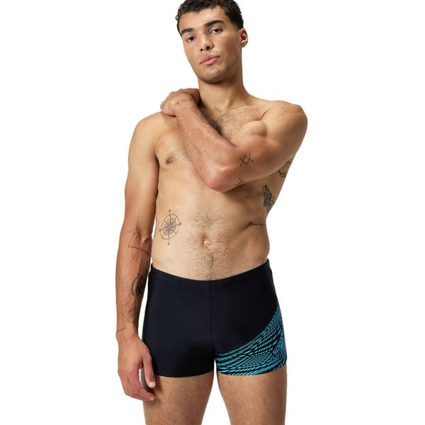 Bokserki pływackie męskie Speedo Medley Logo Aquashort. Czarne odzież kąpielowa Speedo, m, bez wzorów, sportowe. Za 227.79 zł.