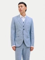 Jack&Jones Marynarka Riviera 12228721 Niebieski Slim Fit. Niebieskie garnitury Jack&Jones, m, bez wzorów, z bawełny. Za 399.99 zł.