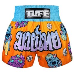 Spodenki treningowe TUFF Eye Scream. Brązowe krótkie spodenki sportowe TUFF, l, bez wzorów, z materiału. Za 149.00 zł.