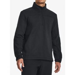 Bluza męska z zamkiem 1/2 Under Armour Tac Rival Job Fleece. Czarne bluzy Under Armour, m, bez wzorów, bez kaptura. Za 214.99 zł.