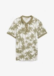 Koszula polo z czystej bawełny organicznej o dopasowanym kroju. Zielone koszule bonprix, l, bez wzorów, z bawełny, bez kołnierzyka, bez ramiączek. Za 37.99 zł.