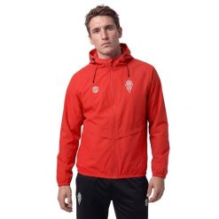 Męska piłkarska kurtka przeciwdeszczowa Siroko RSG Rain Jacket Player U. Czerwone kurtki SIROKO, l, bez wzorów, z elastanu, bez kaptura. Za 205.60 zł.