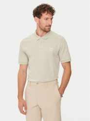 Boss Polo Passenger 50507803 Beżowy Slim Fit. Brązowe koszulki polo Boss, m, bez wzorów, z bawełny, bez kołnierzyka, bez ramiączek. Za 229.99 zł.