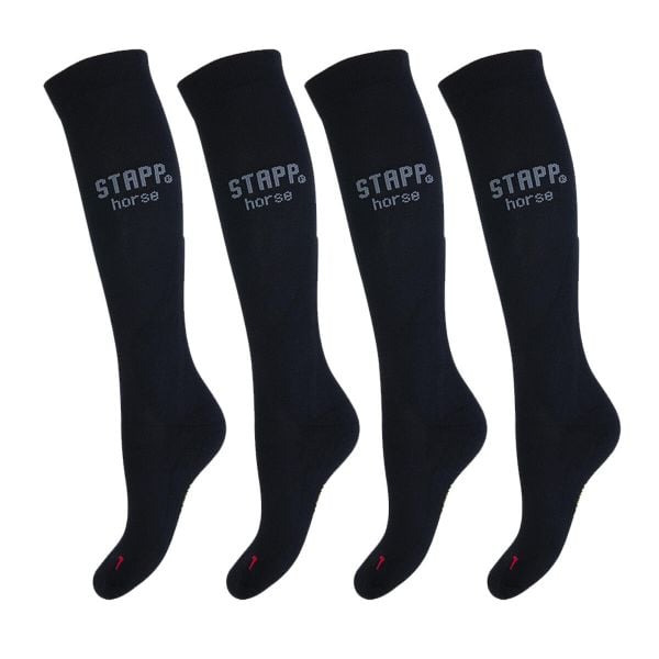 Skarpety jeździeckie STAPP Compression Czarny/Szary. Czarne skarpety STAPP HORSE, bez wzorów, z materiału. Za 318.99 zł.