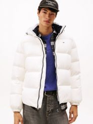 Tommy Jeans Pikowana kurtka Mężczyźni biały, S. Białe kurtki Tommy Jeans, m, bez wzorów, z jeansu, bez kaptura. Za 1,099.95 zł.
