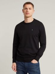 G-Star Sweter w kolorze czarnym rozmiar: XL. Czarne swetry nierozpinane G-Star, xl, bez wzorów, z bawełny, bez kołnierzyka, bez ramiączek. Za 245.96 zł.