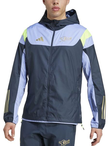Adidas Kurtka sportowa "BMW Berlin Marathon 2024" w kolorze granatowym rozmiar: M. Niebieskie kurtki outdoor i hardshell Adidas, m, bez wzorów, bez kaptura, outdoorowe. Za 223.99 zł.