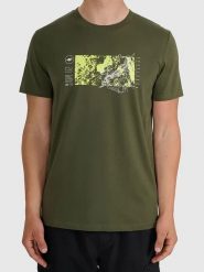 4F Koszulka w kolorze khaki rozmiar: XL. Brązowe bezrękawniki 4F, xl, bez wzorów, z bawełny, bez kołnierzyka, bez ramiączek. Za 29.99 zł.