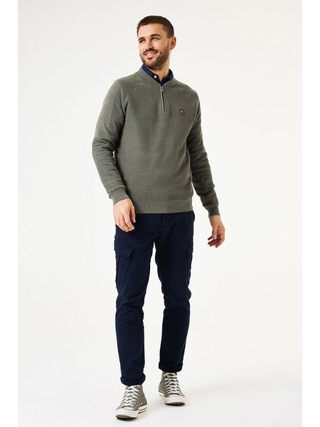 Garcia Sweter w kolorze khaki rozmiar: L. Brązowe swetry nierozpinane Garcia, l, bez wzorów, z bawełny, bez kołnierzyka, bez ramiączek. Za 312.95 zł.