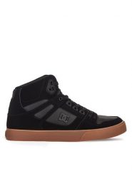 DC Sneakersy PURE HIGH-TOP WC ADYS400043-BGM Czarny. Czarne buty sportowe casual DC, bez wzorów, ze skóry, bez zapięcia. Za 271.00 zł.