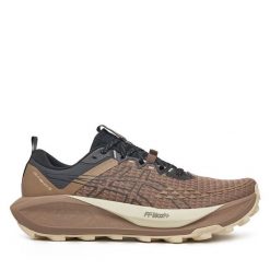 Buty do biegania Asics. Brązowe buty do biegania ASICS, bez wzorów, bez zapięcia, do biegania. Za 609.99 zł.