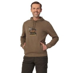 Bluza myśliwska Tagart FNS Deer Brown nadruk z jeleniem. Brązowe bluzy TAGART, xl, bez wzorów, bez kaptura. Za 279.00 zł.