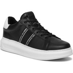Sneakersy KARL LAGERFELD - KL52525 Black Lthr. Czarne buty sportowe casual KARL LAGERFELD, bez wzorów, z materiału, bez zapięcia. Za 849.00 zł.