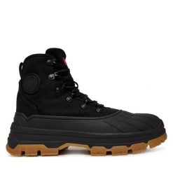 Kozaki Hunter. Czarne kozaki Hunter, bez wzorów, bez obcasa, bez zapięcia. Za 689.99 zł.