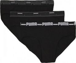 Slipy męskie Puma BASIC BRAND ELASTIC 3-PACK czarne 93545801 r S. Czarne slipki Puma, m, bez wzorów, z bawełny. Za 129.85 zł.