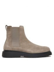 Calvin Klein Sztyblety Combat Ess Chelsea Boot Su YM0YM01372 Beżowy. Brązowe botki sznurowane CALVIN KLEIN, bez wzorów, ze skóry, bez obcasa, bez zapięcia. Za 589.99 zł.