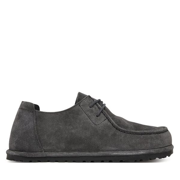 Półbuty Birkenstock. Szare eleganckie półbuty Birkenstock, bez wzorów, bez obcasa, bez zapięcia. Za 719.99 zł.