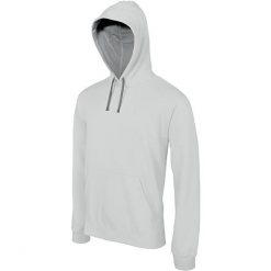 Bluza z kapturem Kariban Contrastée. Białe bluzy z kapturem KARIBAN, m, bez wzorów, z kapturem. Za 166.50 zł.