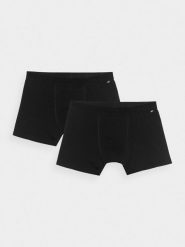 4F Bielizna bokserki (2-pack) męskie - czarna XXL. Czarna bokserki 4F, m, bez wzorów, z bawełny. Za 79.99 zł.