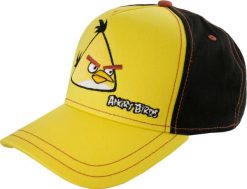 Żółta czapka Angry Birds. Czarne czapki z daszkiem Erima, bez wzorów, z bawełny. Za 166.99 zł.