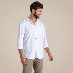 Koszula z długim rękawem Craghoppers Nosilife Nuoro II. Białe koszule Craghoppers, m, bez wzorów, bez kołnierzyka, bez ramiączek. Za 335.20 zł.