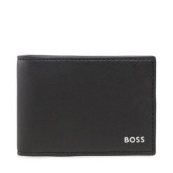 Portfel męski BOSS. Czarne portfele Boss, bez wzorów. Za 449.99 zł.