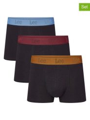 LEE Underwear Bokserki (3 pary) "Arin" w kolorze czarnym rozmiar: M. Czarne bokserki LEE Underwear, m, bez wzorów. Za 70.24 zł.