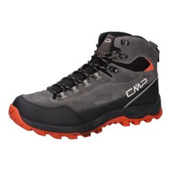 Buty trekkingowe męskie MYZAR MID skóra wodoodporne. Brązowe buty turystyczne CMP, bez wzorów, z gumy, za kostkę, bez zapięcia, outdoorowe. Za 599.99 zł.
