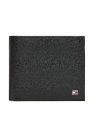 Tommy Hilfiger Duży Portfel Męski Th Flag Cc Flap And Coin AM0AM13520 Czarny. Czarne portfele Tommy Hilfiger, bez wzorów, ze skóry. Za 369.99 zł.